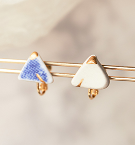 印判三角イヤリング No.5XT-0035-00